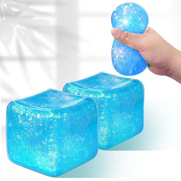 Needoh Ice Cube Glitter and Glow Squishy 100% Authentic
