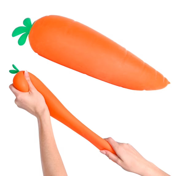 Squishy Carrot – Jumbo 12 inch Squishy Vegetable | Giant Stress Relief Toy | Fidget Sensory Food Fun for Kids, Teens & Adults