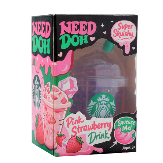 Strawberry Drink Squishy Glitter Coffee Cup Squishy - Colour may vary
