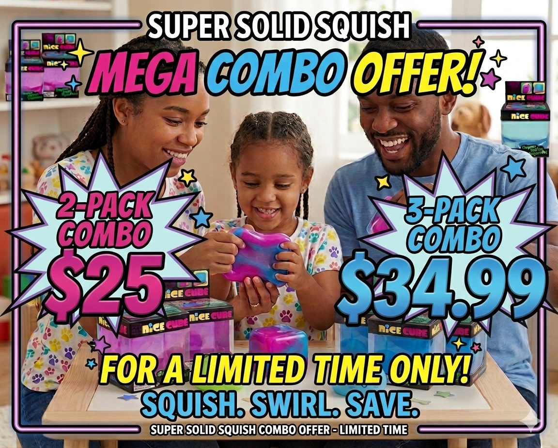 2 packs of ice cube squishy