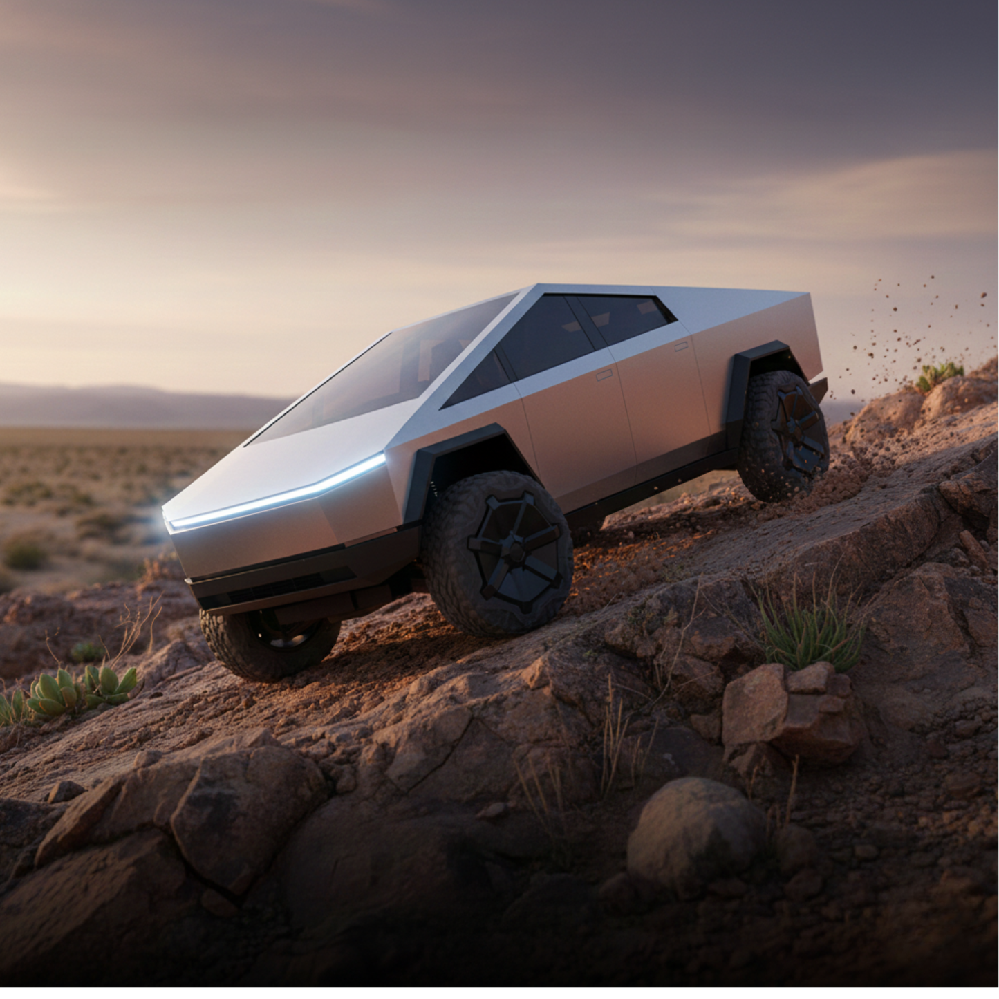 Sliver Tesla Toy Truck- Rechargeable Remote Control