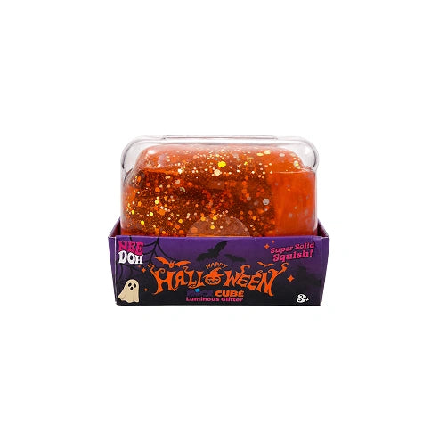 Large Halloween Themed Nice Cube - Luminous Glitter Cube Squishy