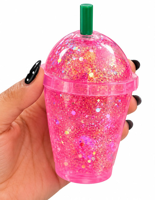Kawaii Drink Glitter Cup Squishy - Colour may vary