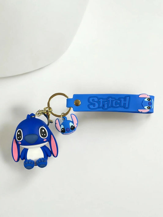Stitch Rubber Metal Keychain Lilo Stitch Disney