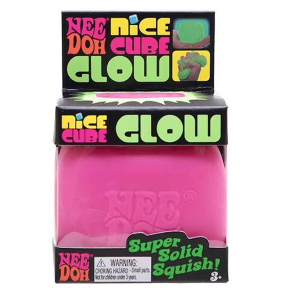 The Schylling NeeDoh Nice Cube Glow - Color May Vary