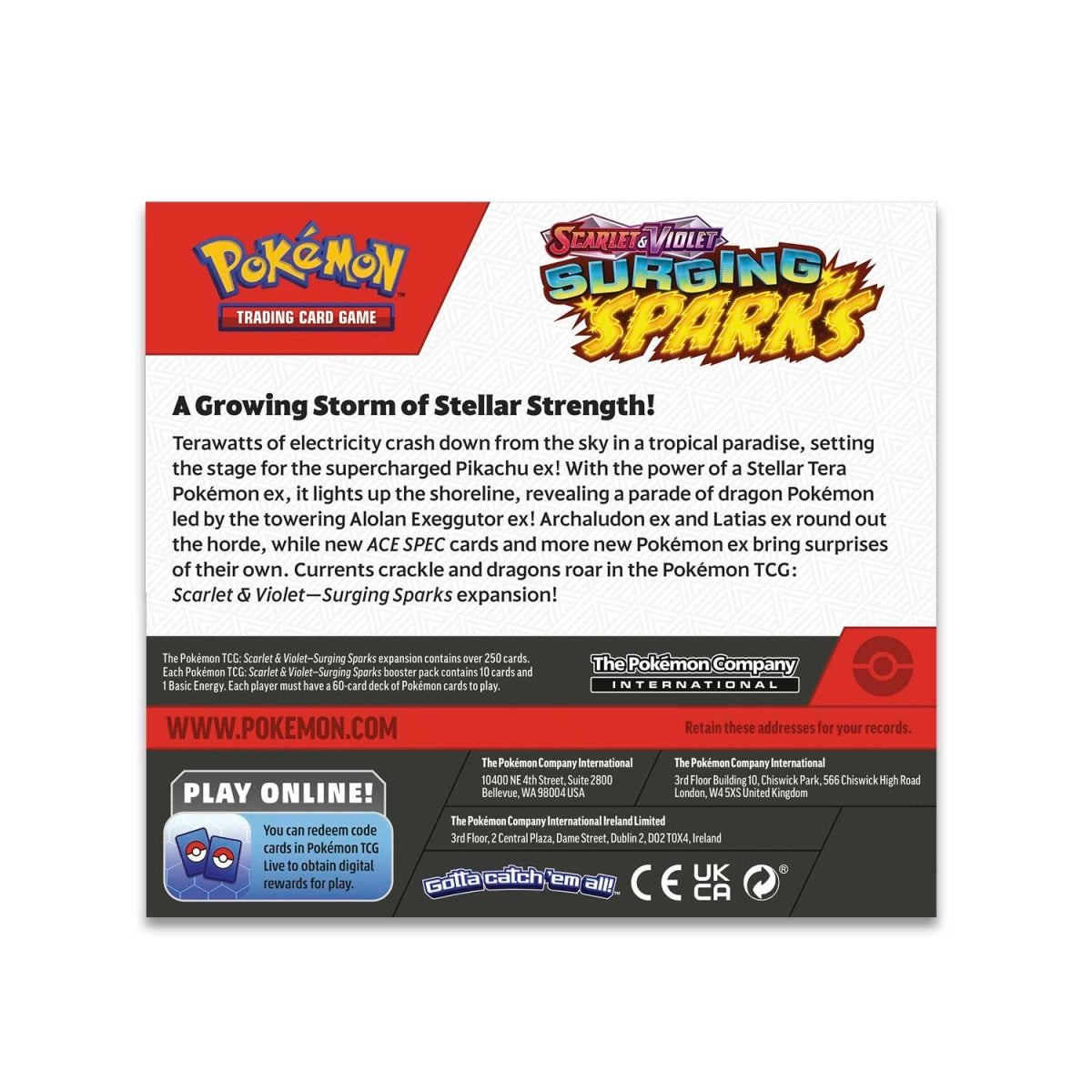 The Pokemon TCG Scarlet & Violet 8 Surging Sparks Booster Box