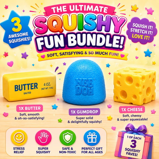 Butter Squishy Needoh Gumdrop Cheese Triple Bundle