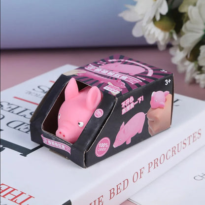Pulling Pink Pig Squishy