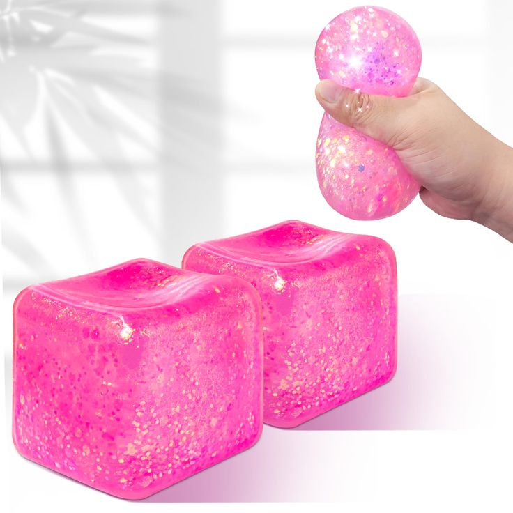 Needoh Ice Cube Glitter and Glow Squishy 100% Authentic
