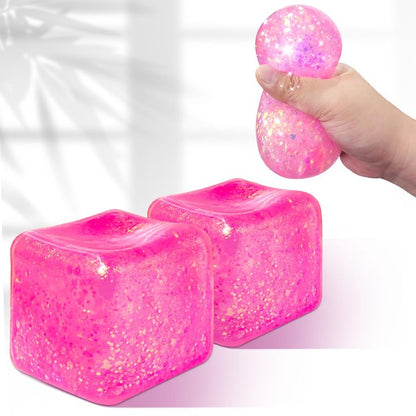 Needoh Ice Cube Glitter and Glow Squishy 100% Authentic