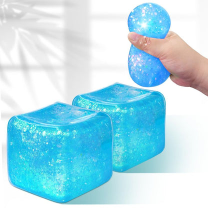 Needoh Ice Cube Glitter and Glow Squishy 100% Authentic