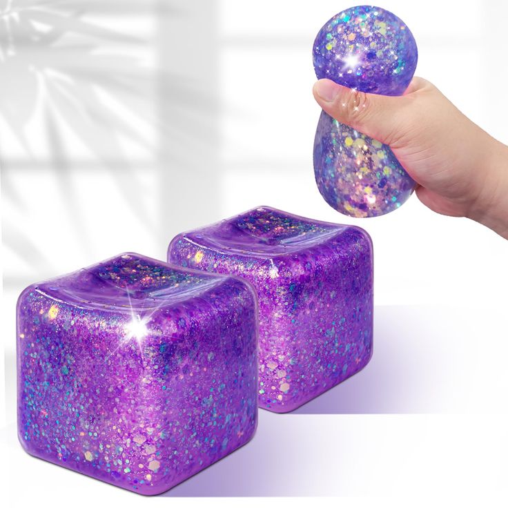 Needoh Ice Cube Glitter and Glow Squishy 100% Authentic