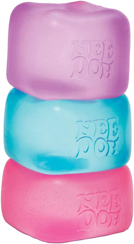 Needoh Squishy Nice Cube NEW HOT VIRAL MYSTERY Nee doh Sensory Squeeze Toy - Super Solid Squish -2" Wide - Color May Vary (Pack of 1)