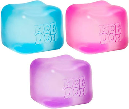 Needoh Squishy Nice Cube NEW HOT VIRAL MYSTERY Nee doh Sensory Squeeze Toy - Super Solid Squish -2" Wide - Color May Vary (Pack of 1)