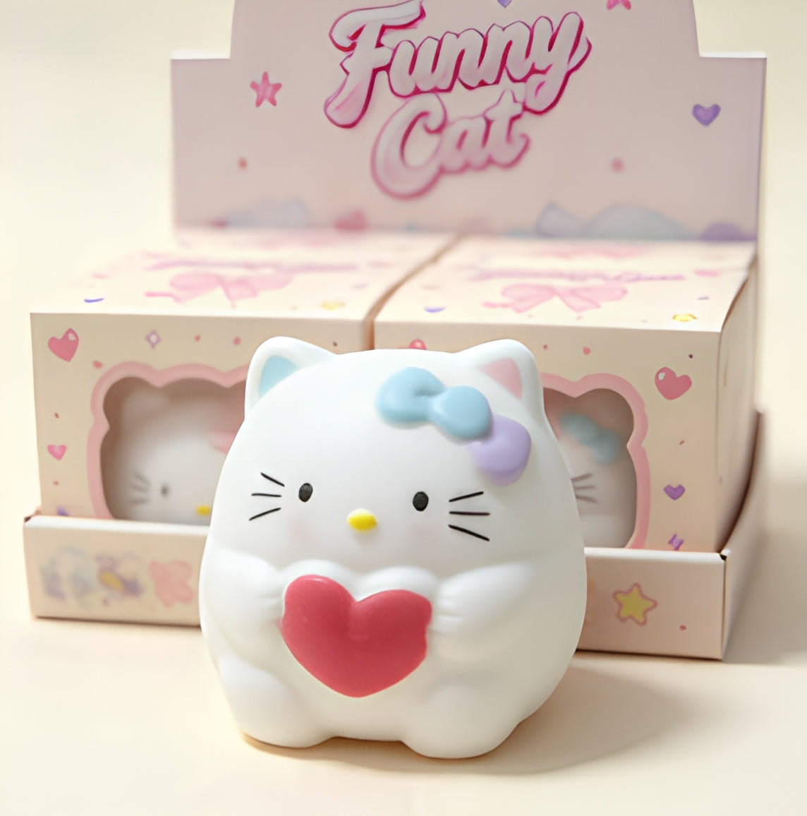 Kitty Heart Squishy - Colour may Vary