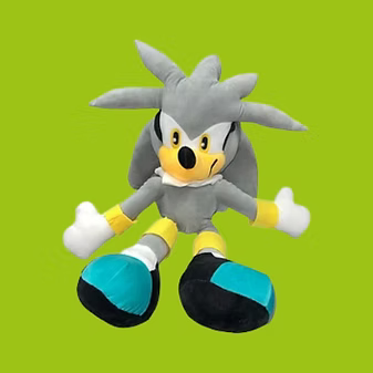 Gray Sonic Metallic Plush