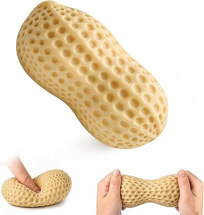 Squishy Peanut Tall Stress Ball Squeeze Toy 6" Tall No rebound Buttery-Soft Feel Fidget Toy ASMR Sensory Anti Stress Toys