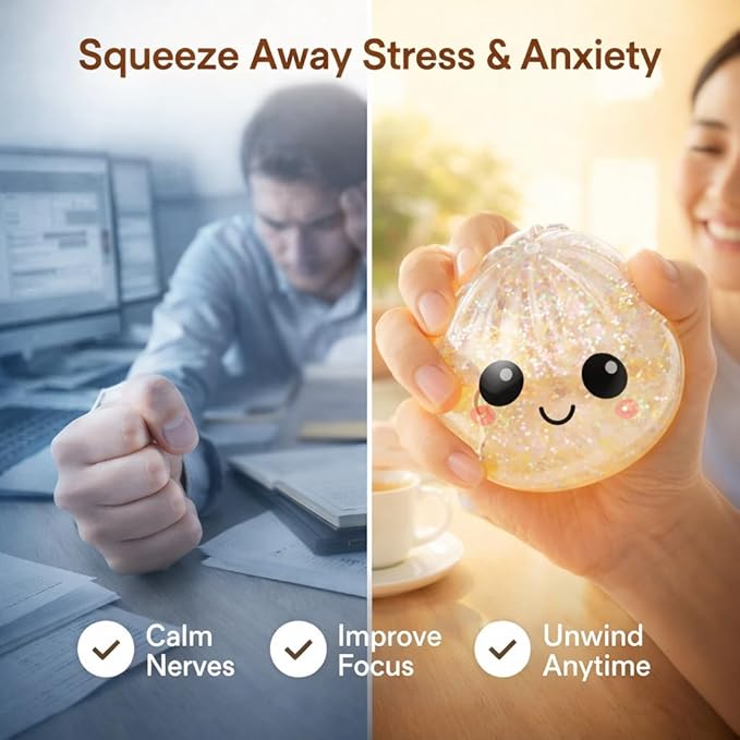 2026 New Dumpling Glitter Squishy Mystery Box - Surprise Dumpling Squishy, Rare Dumplings Bun Stress Relief Fidget Set, Random Colors (Pack of 12)