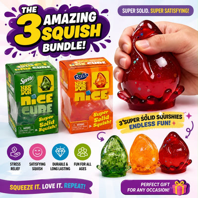 3 Amazing Squish Bundle – Super Solid Teardrop Squishies | Stress Relief Toys for All Ages