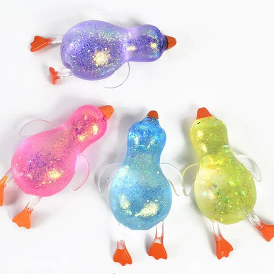 Glitter Duck Squishy Toy - Slow Rising Sensory Toy