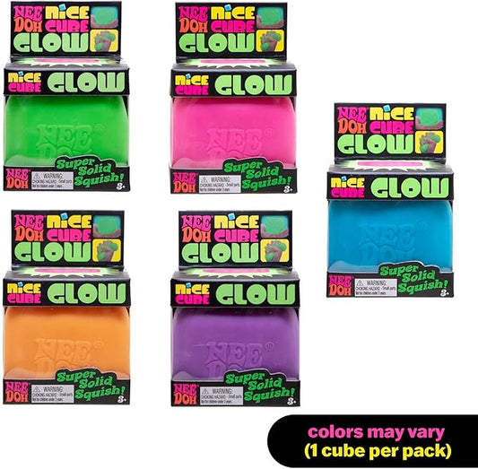 Schylling NeeDoh Nice Cube Glow - Color May Vary