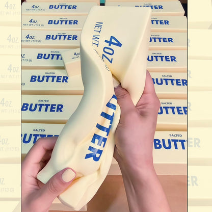 9.5 Inch Butter Squishy Toys, Large Soft Butter-Shaped Slow Rising Squishy, Sticky Butter Sticks Squeeze Toys, Realistic Food Squishies Fidget Toys for Decompression Anxiety Relaxation (1 Pcs)