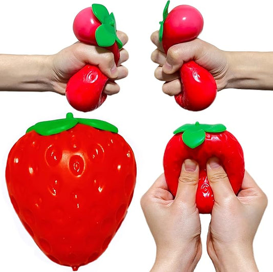 Strawberry Squishy Stress Relief Artifact Decompression Strawberry Squeeze Slow Rebound Simulation Fruit Stall Hot Selling