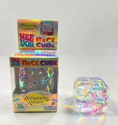 Holographic Ribbon Nice Cube