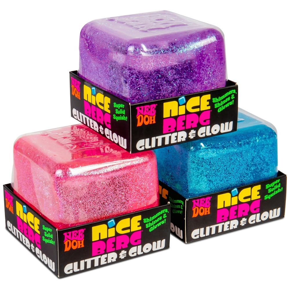 Needoh Ice Cube Glitter and Glow Squishy 100% Authentic