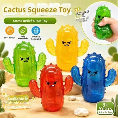 Small Angry Cactus Squishy Toy - Colour may vary