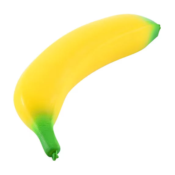 Banana Slow Rising 6" Tall Stress Relief Toys for Adults, Fun Fidget Sensory Toys for Anxiety Relief and Focus, Soft Pinch and Release Novelty Gift (Pack of 4)