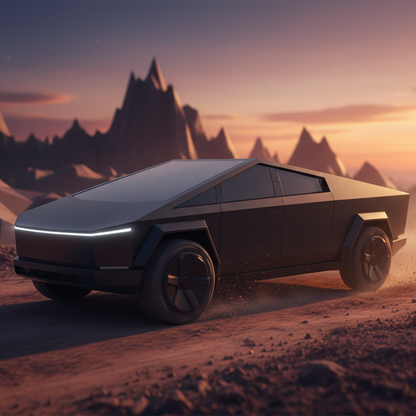 Tesla Toy Truck- Black Rechargeable Remote Control