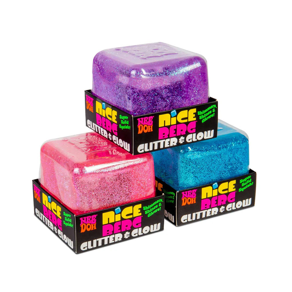 Large Glitter Nice Cube Squishy - Colour may Vary