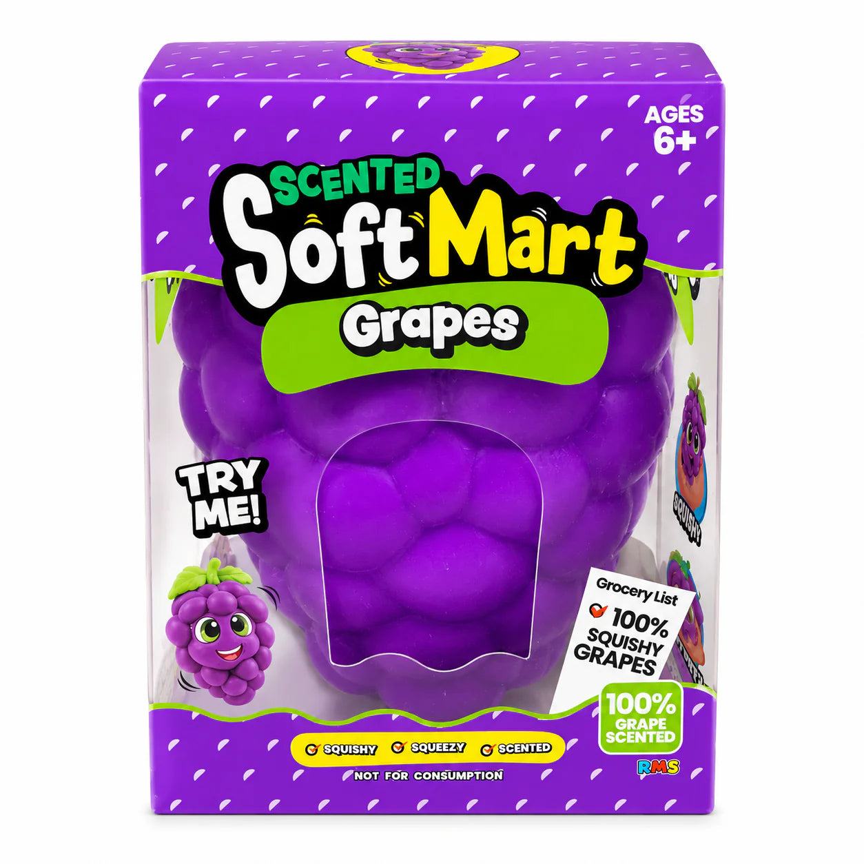 Scented Grapes Jumbo Viral Squishy Purple Grape Slow Rebound Stress Relief Fidget Toy, Gaint Fruit-Shaped Sensory Toy for Kids Adults Party Favors
