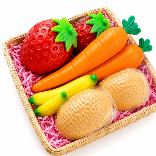 Fruit & Veggie Squishy Basket | Toys for Kids