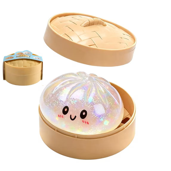 Viral Giant Dumpling Squishies Glitter Edition 16cm Bun Toy, Slow Rising Glitter Dumpling Stress Ball, Stress Relief Fidget Toy for Home Office toys