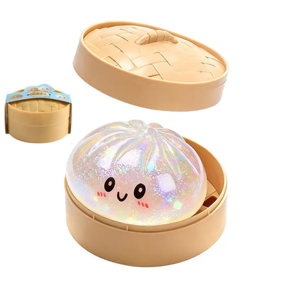 Viral Giant Dumpling Squishies Glitter Edition 16cm Bun Toy, Slow Rising Glitter Dumpling Stress Ball, Stress Relief Fidget Toy for Home Office toys
