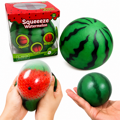 Orbeez Filled Watermelon Squishy - Satisfying Squeeze Toy  - New Arrival