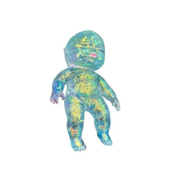 Funny Natasha Baby Squishy Toy 6" Tall Transparent Glitter Maltose Soft Stress Relief Slow Rebound Fidget Anti-stress Toy