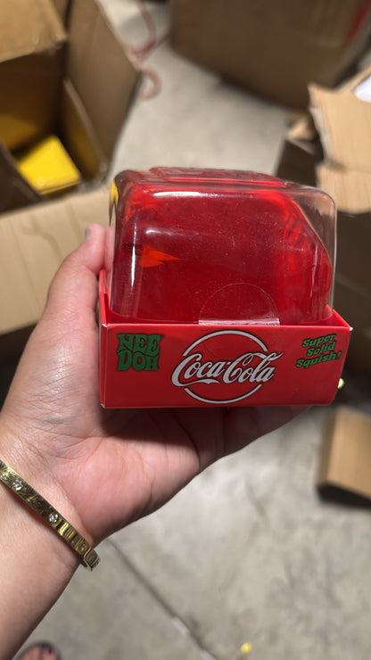 Large Coca-Cola inspired Nice Cube Squishy - The Mega Cube Experience