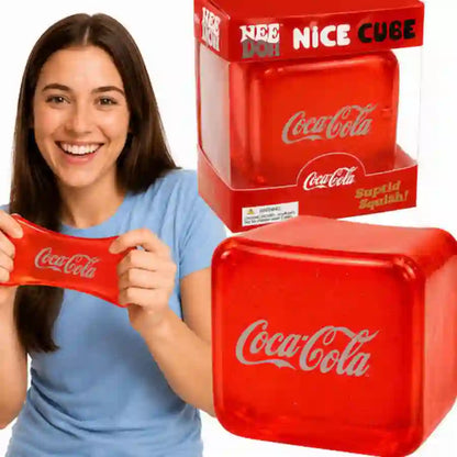 Large Coca-Cola inspired Nice Cube Squishy - The Mega Cube Experience