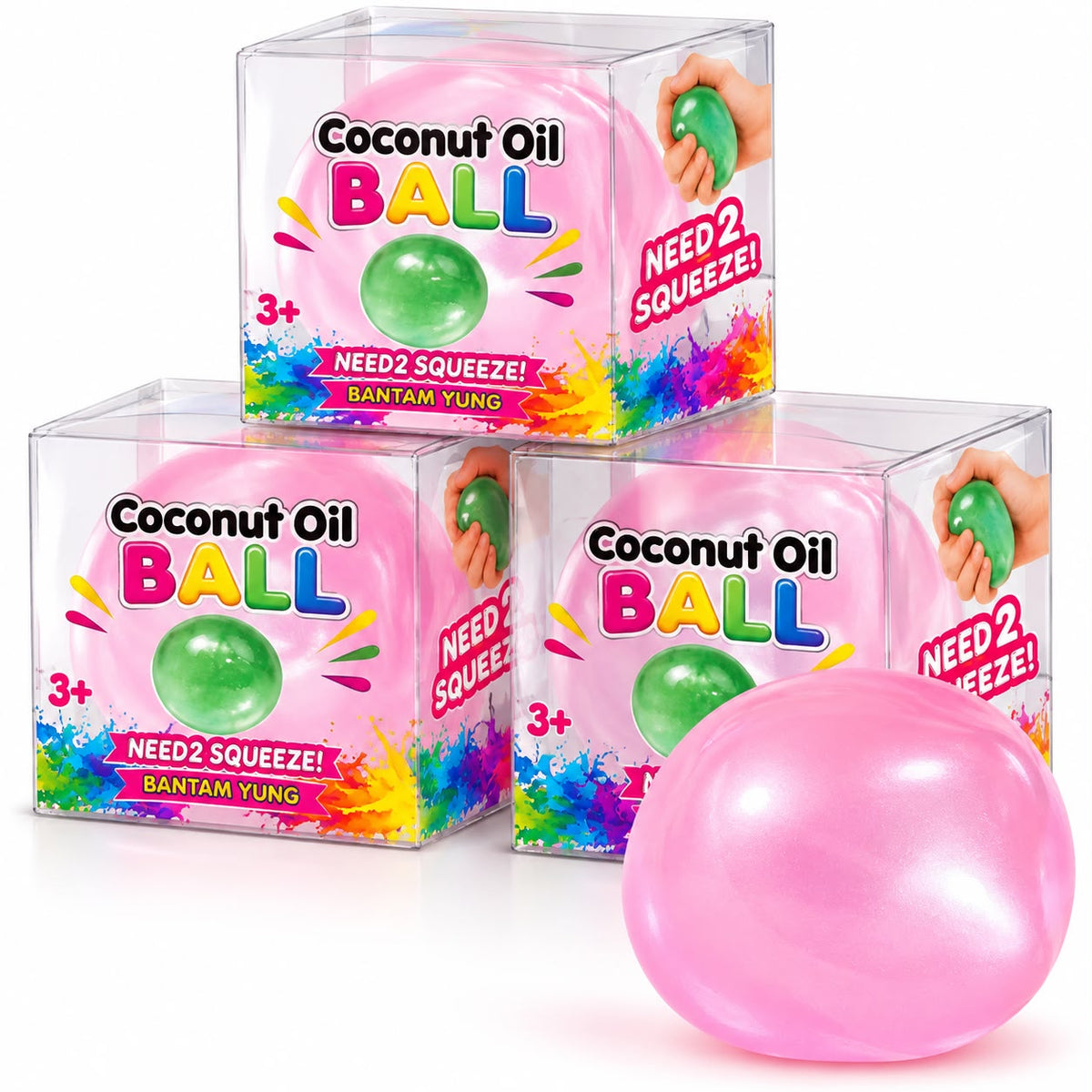 Coconut Oil Ball Squishy - Ultra Smooth & Soft Texture