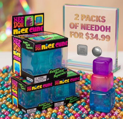 Needoh Squishy Toy Pack of 2 Cubes