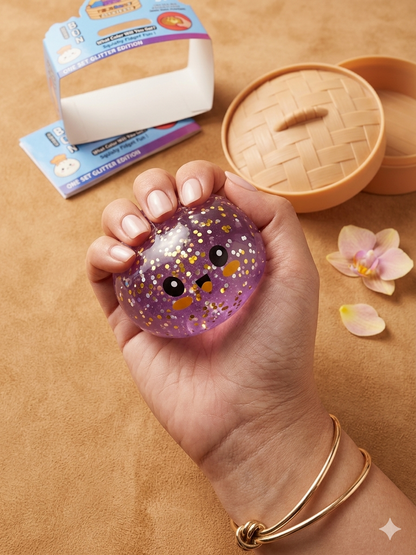 2026 New Dumpling Glitter Squishy Mystery Box - Surprise Dumpling Squishy, Rare Dumplings Bun Stress Relief Fidget Set, Random Colors (Pack of 12)