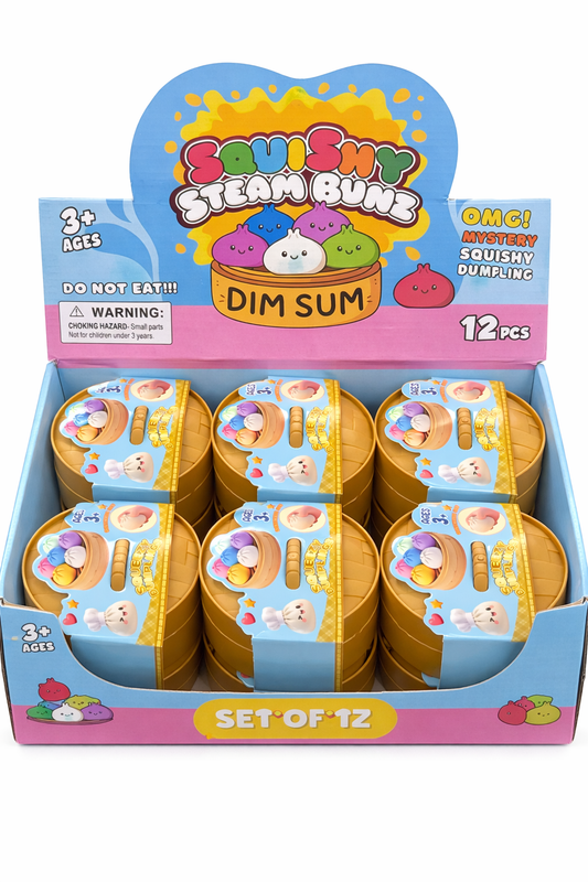 New Dumpling Squishies - Squishy Steam Bun Mystery Box, Very high quality steam buns set of 12 Viral squishy 🔥✨