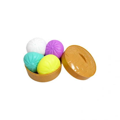 Mini Squishy Bao Dumpling Set 4pc Pastel