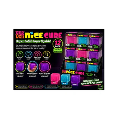 Needoh Squishy Pack of 12 (mix colors)  2" Wide