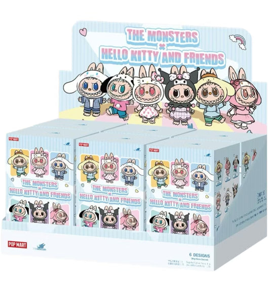 Pop Mart The Monsters Labubu x Hello Kitty and Friends/Sanrio Characters Series Sealed Case (6 Blind Box) la boo boo