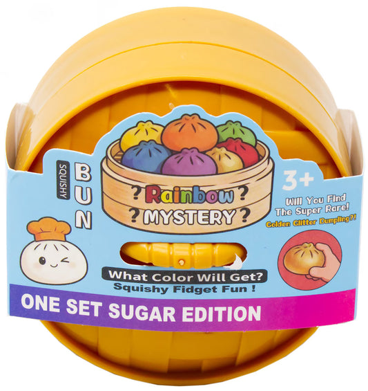 Dumpling Squishy Mystery Fun Toy | Surprise Colour | Stress Relief Fidget Bun Squishy blind box Sugar Edition series.