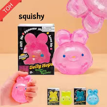 Jelly Rabbit Squishy, Cube Slow Rebound Sensory Squeeze Toy, Vent Decompression Kids Gift